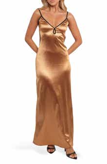 Petal & Pup Lael Satin Maxi Slipdress