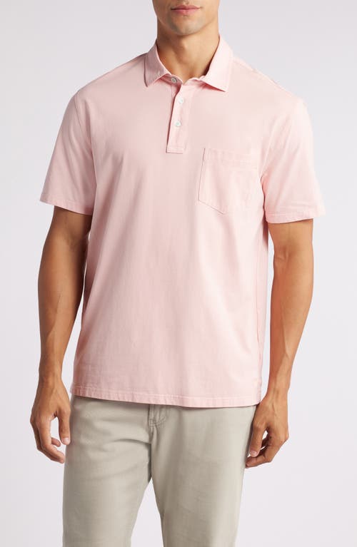 Tori Richard Icy Tradewind Pima Cotton Blend Pocket Polo in Pink 