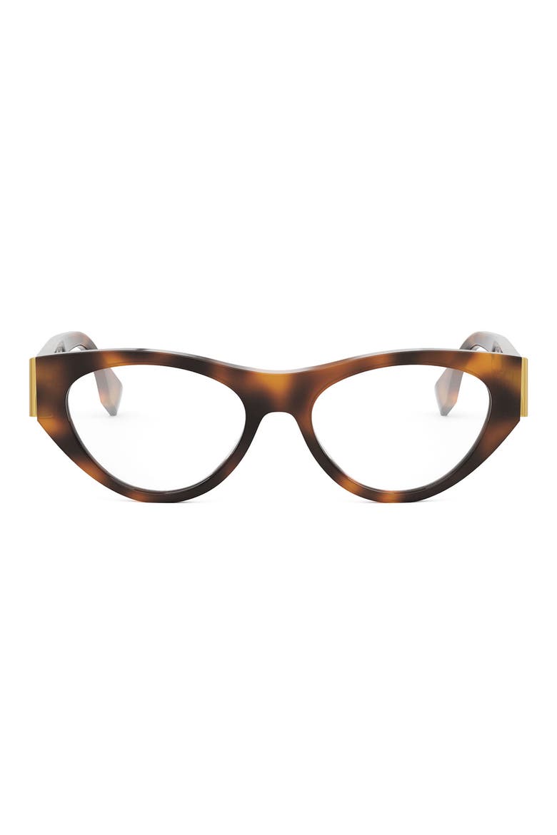 First 52mm Cat Eye Optical Glasses, Main, color, BLONDE HAVANA