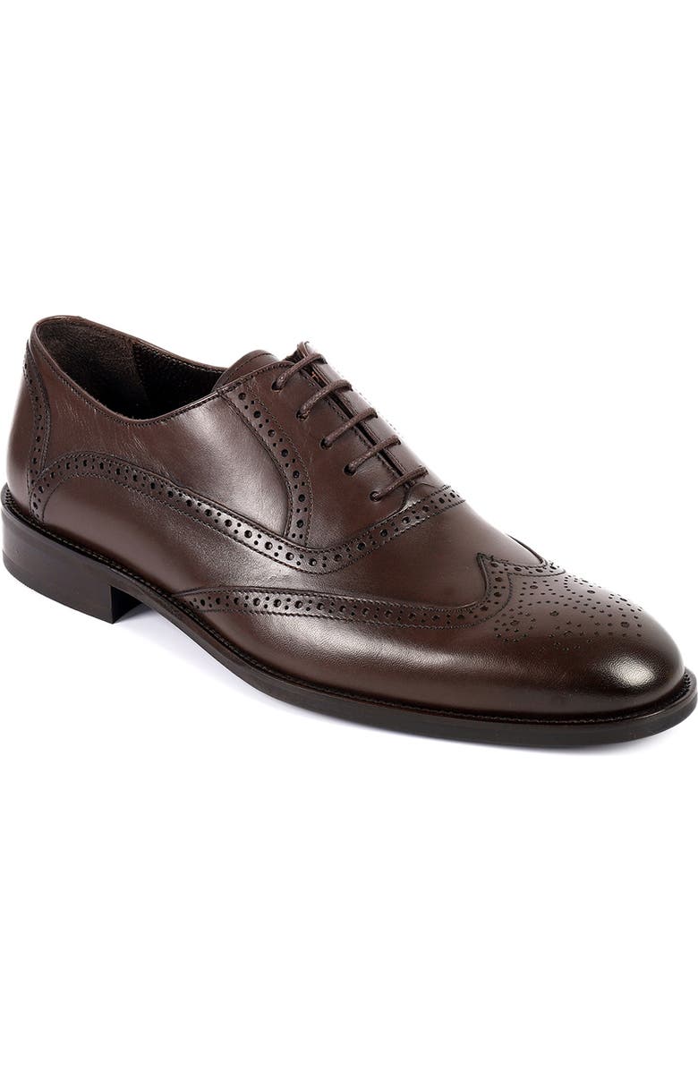 VELLAPAIS Condotti Brogue Oxford, Main, color, Dark Brown