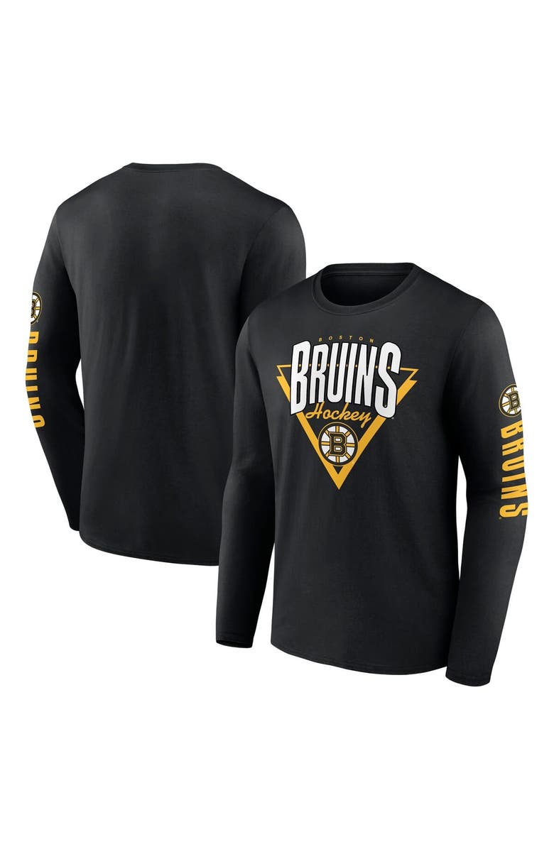 FANATICS Men's Fanatics Black Boston Bruins Headline Long Sleeve T-Shirt, Alternate, color, Black