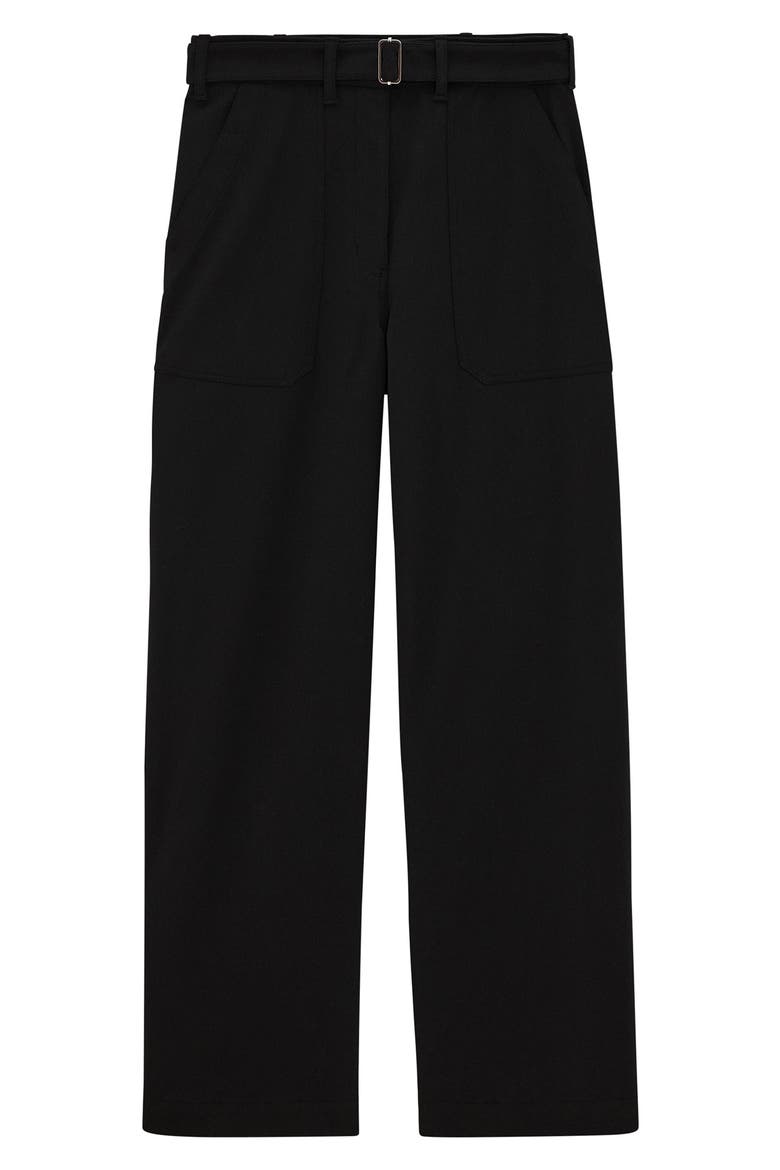 Cotton Blend Utility Pants, Alternate, color, BLACK