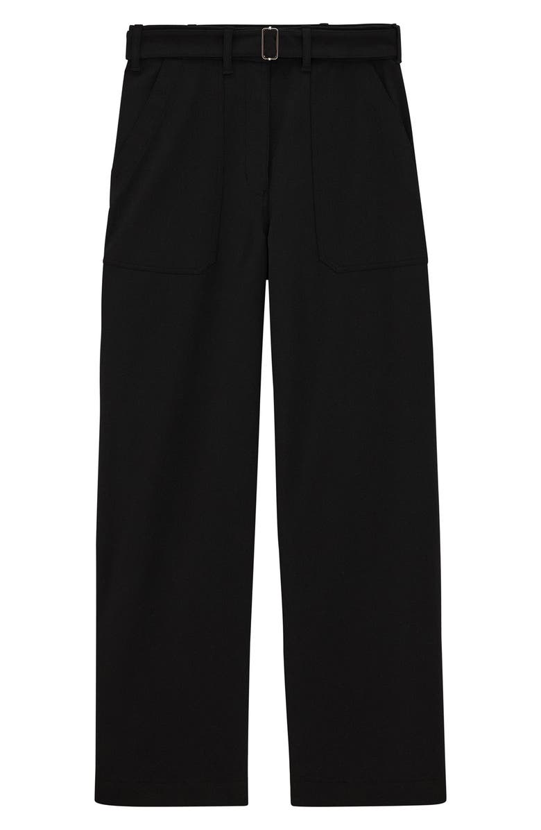 Theory Cotton Blend Utility Pants, Alternate, color, Black