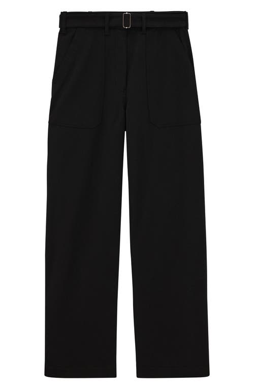 Theory Cotton Blend Utility Pants In Black