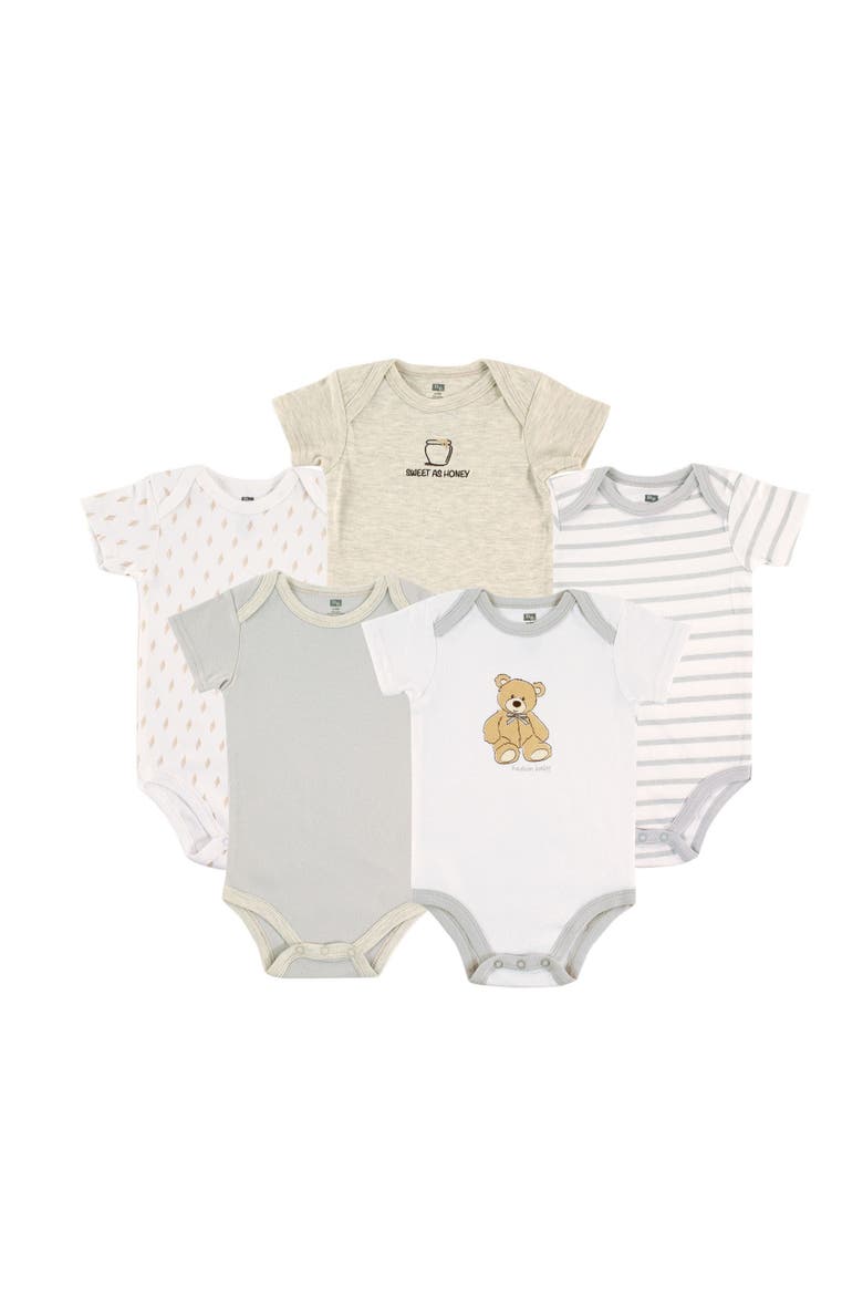Five-piece Set Of Cotton Infant All-in-one Bodysuits, Main, color, Bear