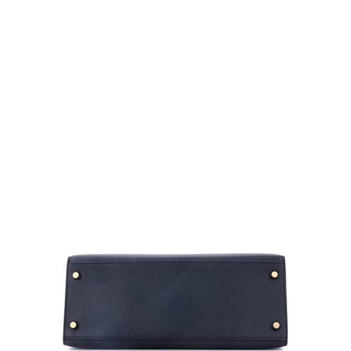 Pre-owned Hermes Hermes Kelly Handbag Black Epsom With Gold Hardware 28 In Black