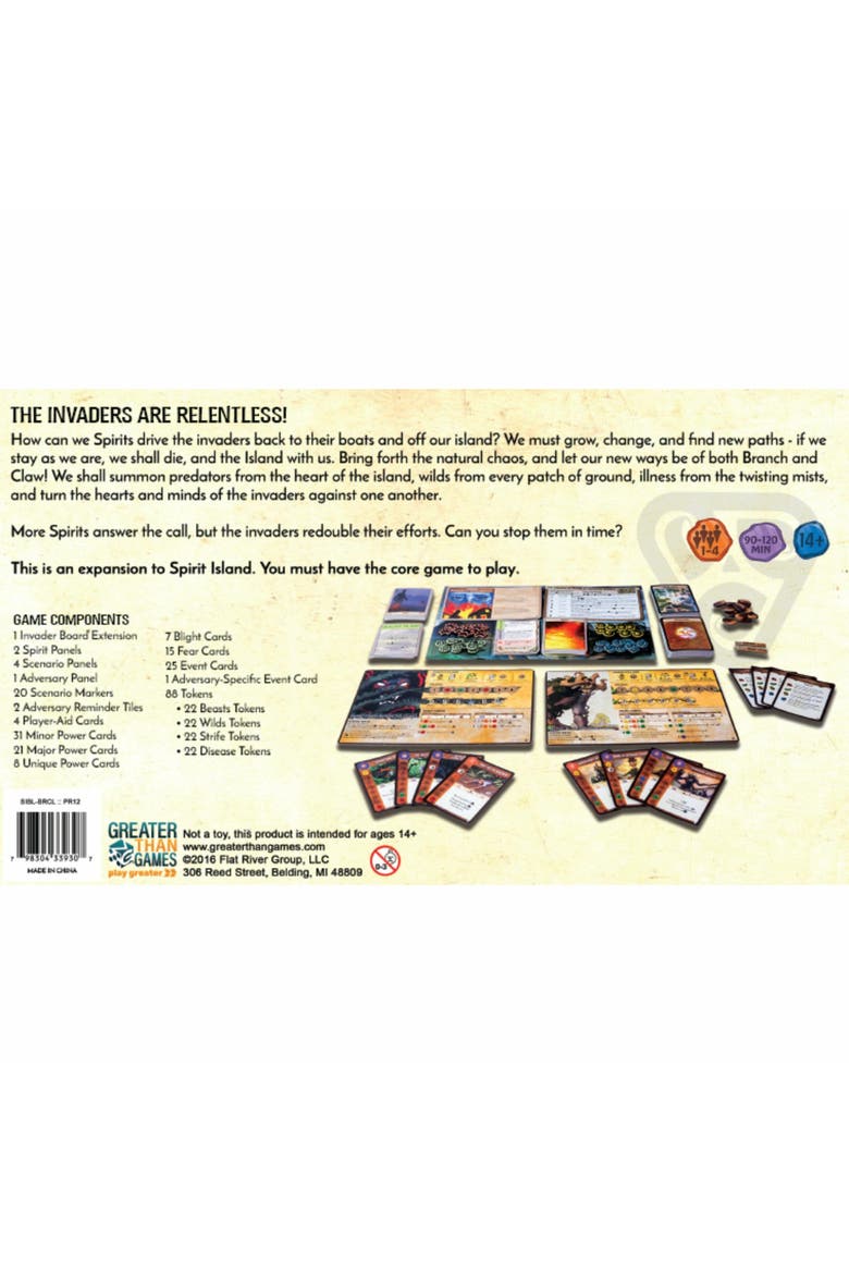 Spirit Island Branch & Claw Expansion Board Game, Alternate, color, Multicolored