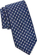 FERRAGAMO Zeus Dog Print Silk Twill Tie