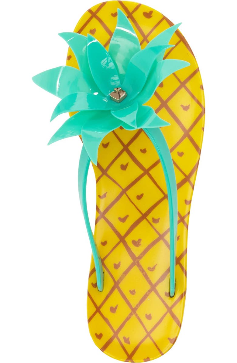 Kate Spade New York 'flynn' pineapple flip flop, Alternate, color,