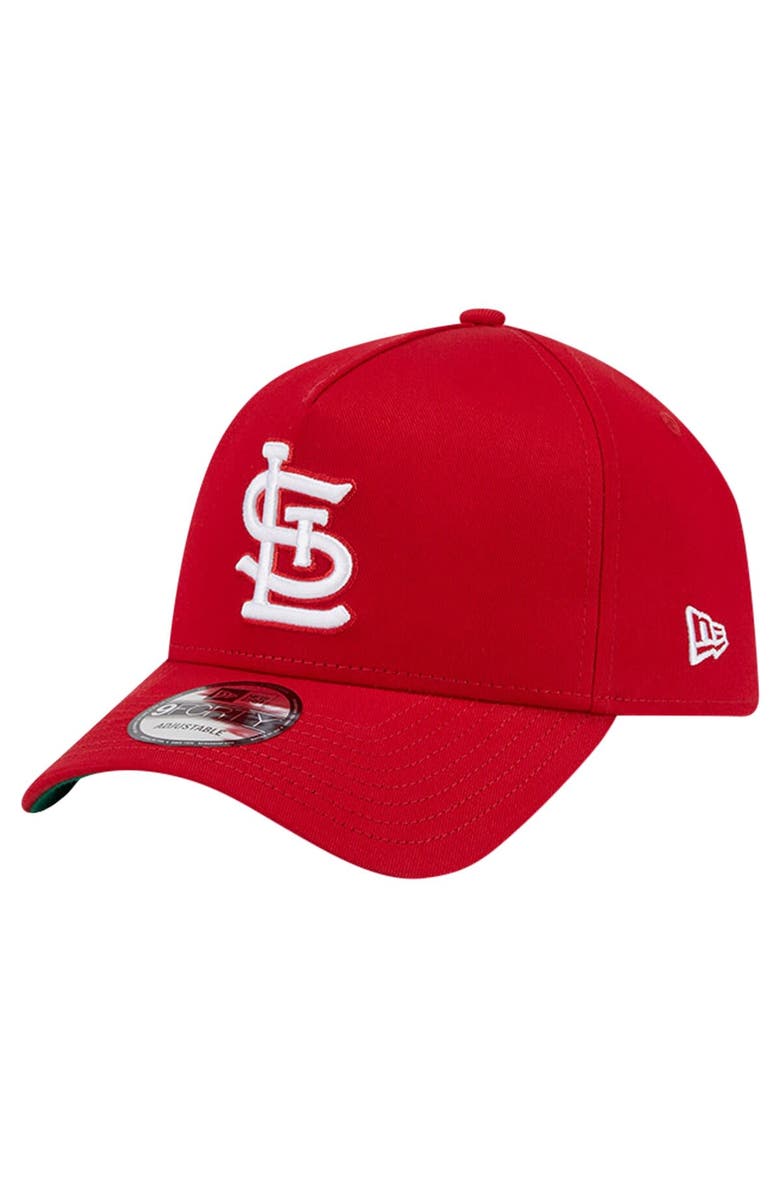 New Era Men's New Era Red St. Louis Cardinals Team Color A-Frame 9FORTY Adjustable Hat, Main, color, Red