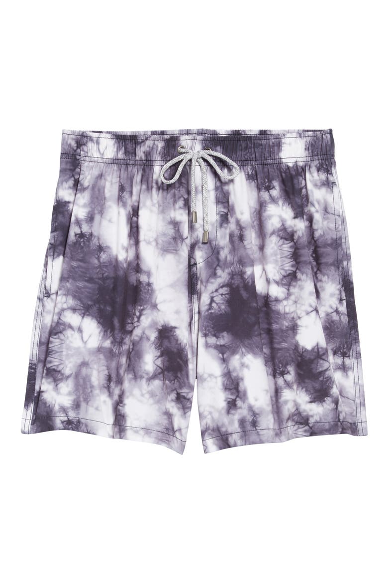 Tie Dye Swim Trunks, Main, color, GREY