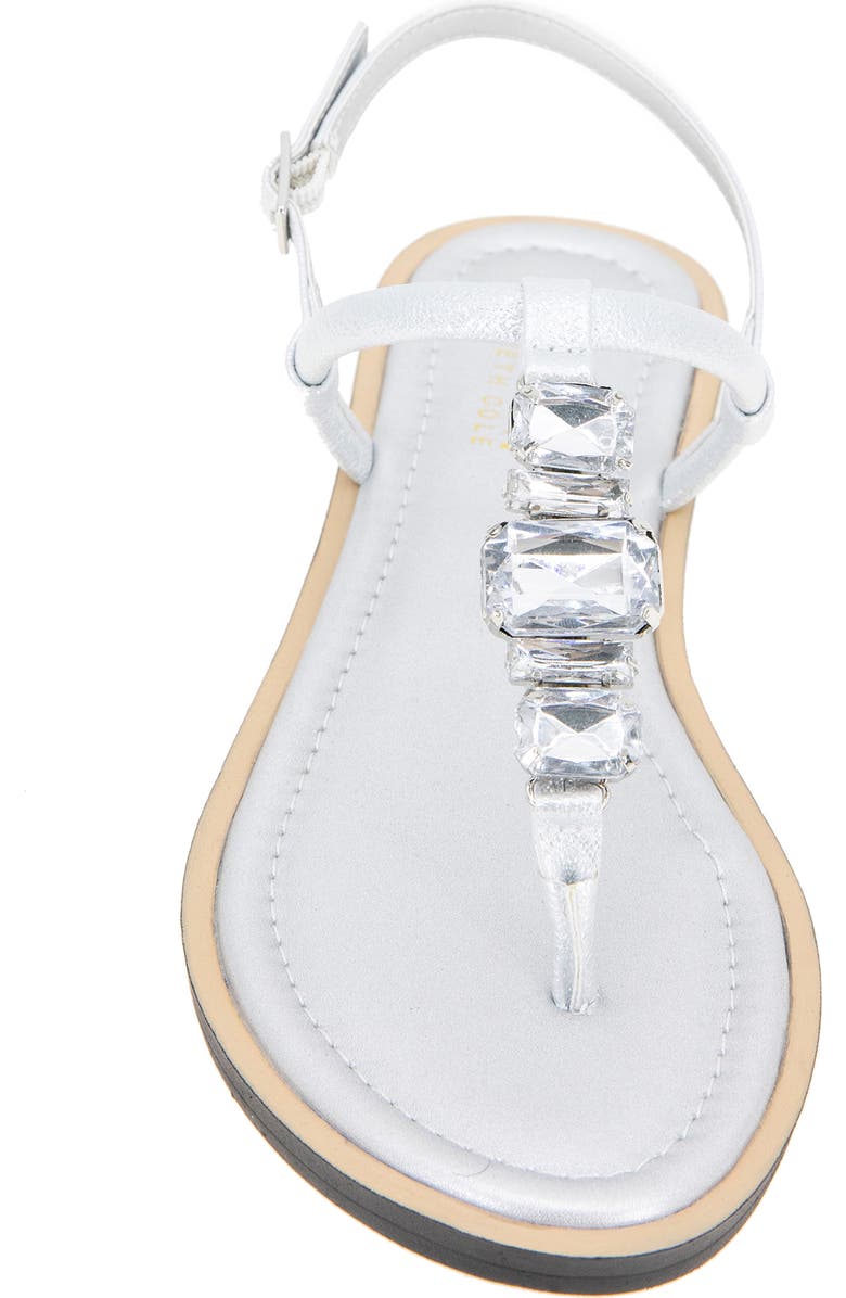 Reaction Kenneth Cole Sera T-Strap Sandal, Alternate, color, Silver Metallic