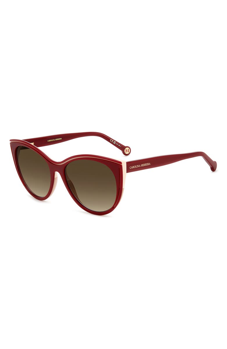 Carolina Herrera Her 56mm Cat Eye Sunglasses, Alternate, color, 