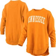 PRESSBOX Women's Pressbox  Tennessee Orange Tennessee Volunteers Melange Poncho Vintage Fleece Long Sleeve Pullover Sweatshirt