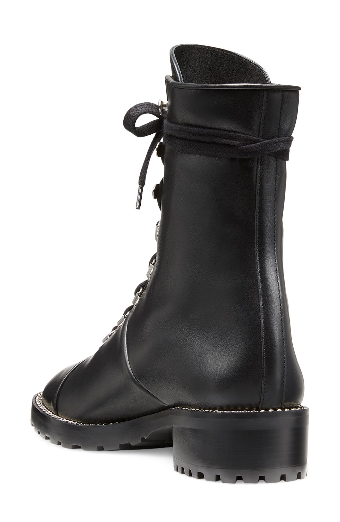 Kolbie Combat Boot, Alternate, color, BLACK/SILVER