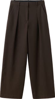 MANGO Micro Houndstooth Check Pleated Pants