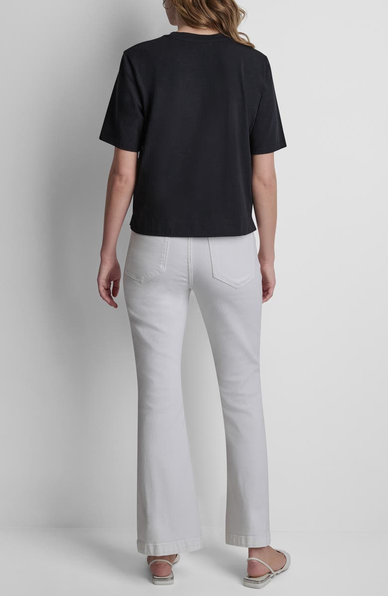 DKNY Rhinestone Border Logo Stretch Cotton Graphic T-Shirt, Alternate, color, 