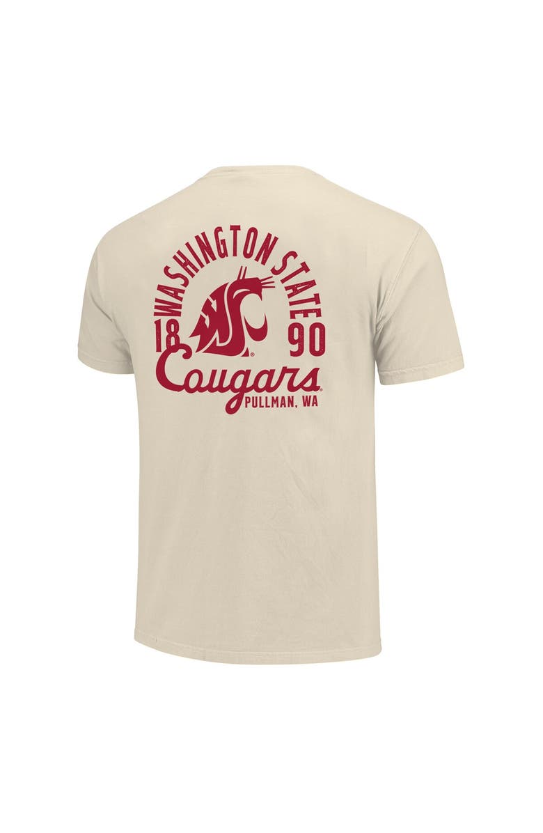 IMAGE ONE Men's Cream Washington State Cougars Comfort Colors Mascot Overlay T-Shirt, Alternate, color,