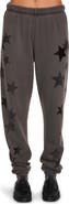 Lauren Moshi Nika Black Crystal Multi Stars Sweatpants