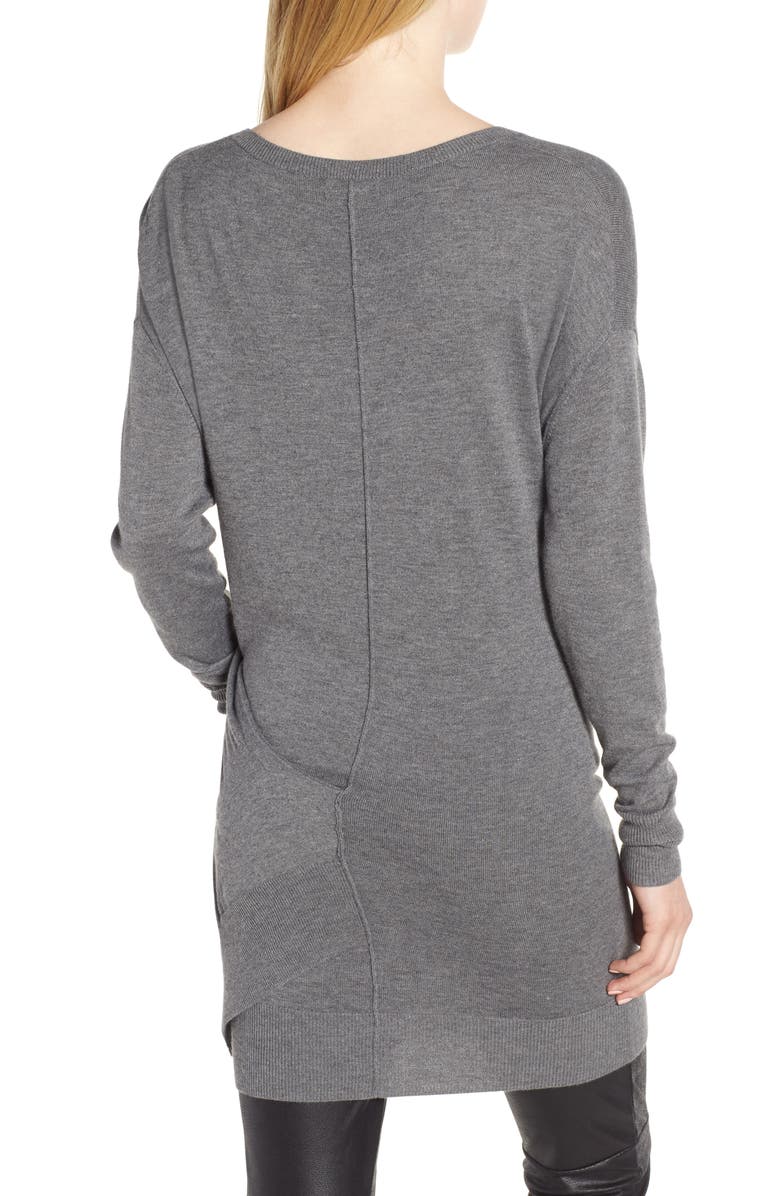 Trouvé Seamed Drape Sweater, Alternate, color, 