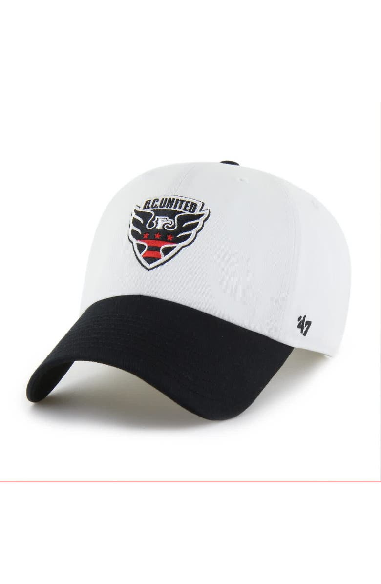 '47 Men's '47  White D.C. United Two-Tone Clean Up Adjustable Hat, Main, color, White