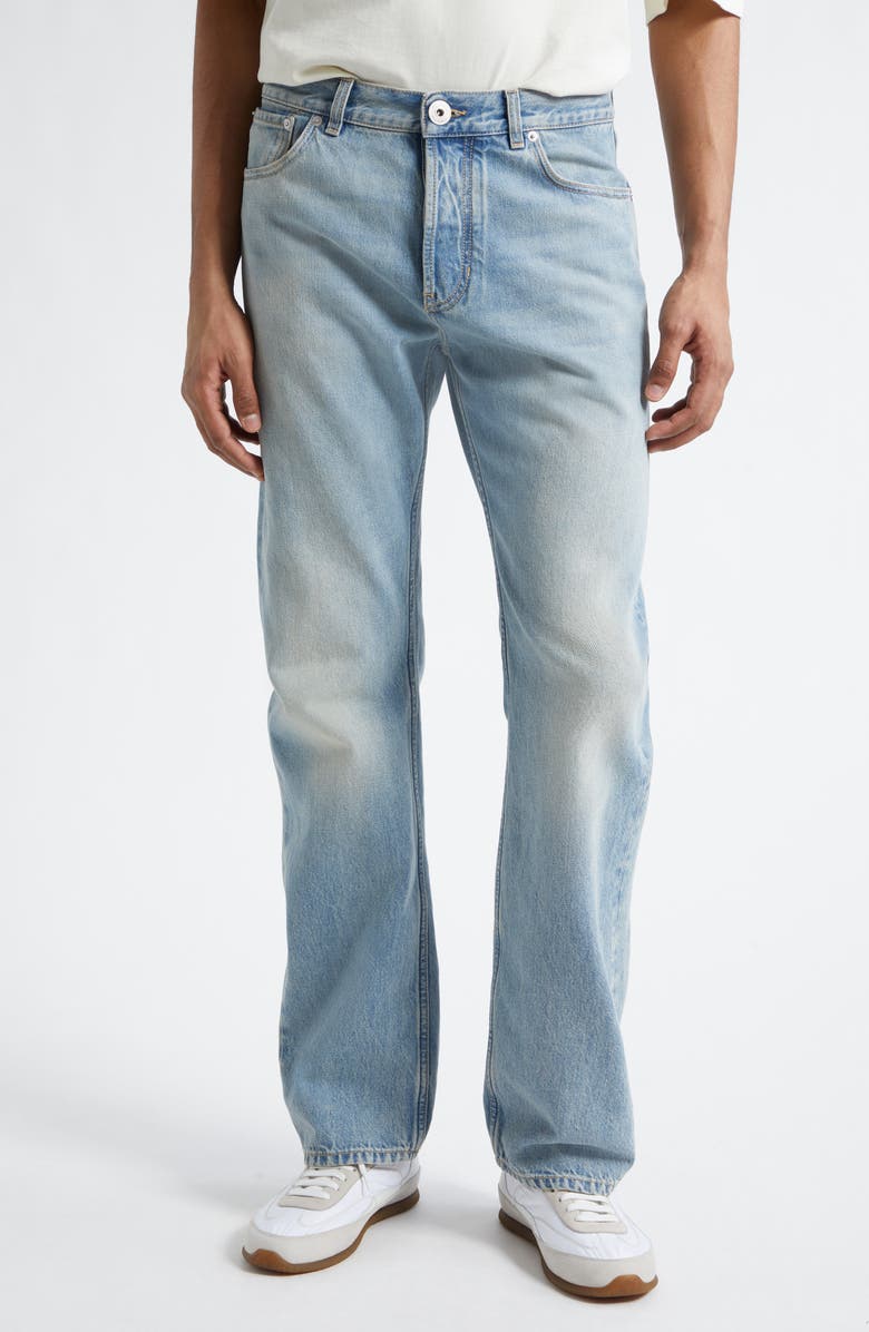 McQueen Francis Straight Leg Jeans, Main, color, Blue Washed