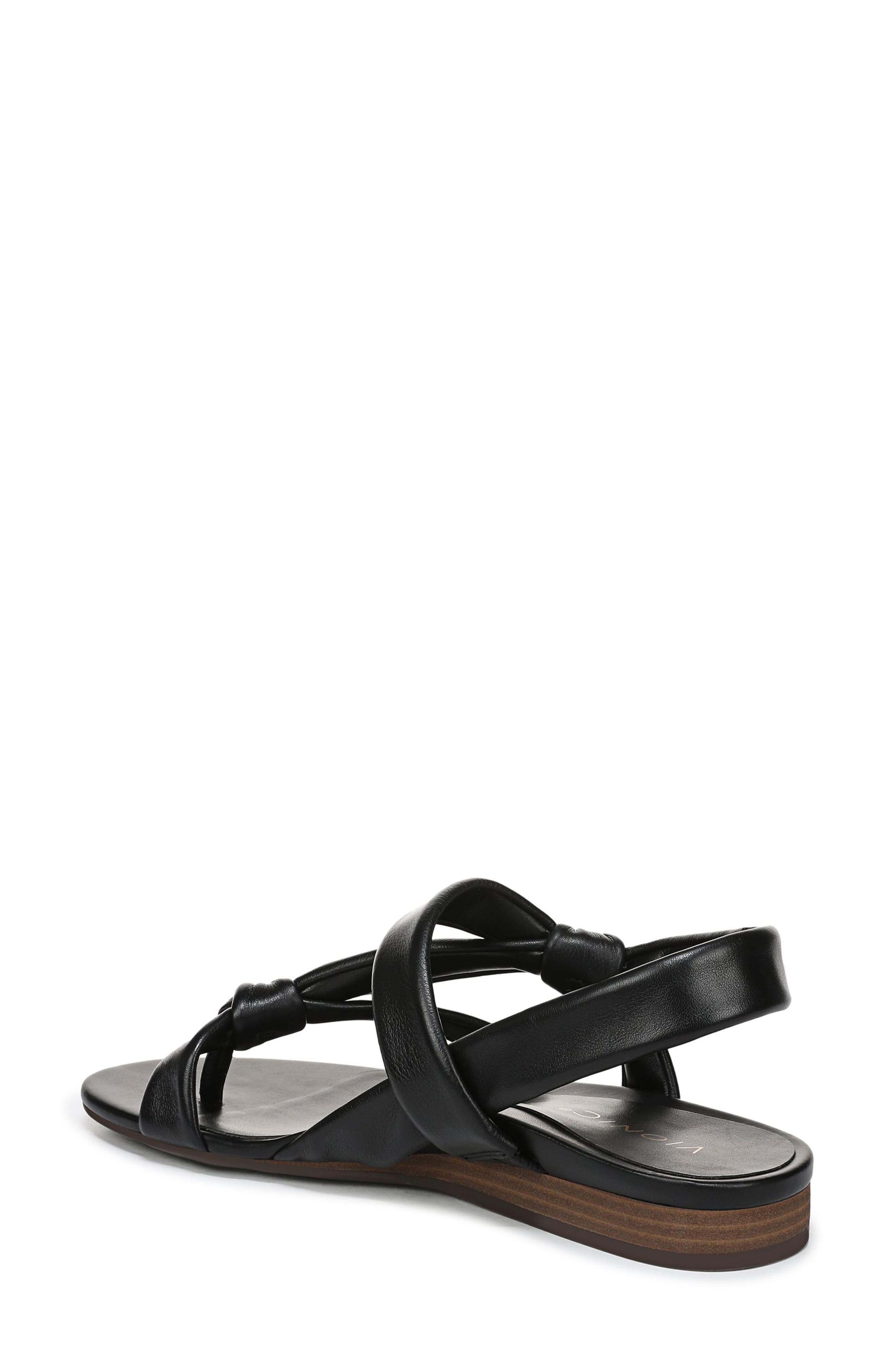 Vionic Geneva Strappy Sandal, Alternate, color, Black Leather