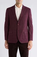 Nautica Windowpane Notch Lapel Stretch Blazer