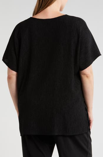 Eileen Fisher  V-Neck Tunic レディース シャツ トップス Black Eileen Fisher Long Sleeve V-Neck Tunic Top | Nordstrom