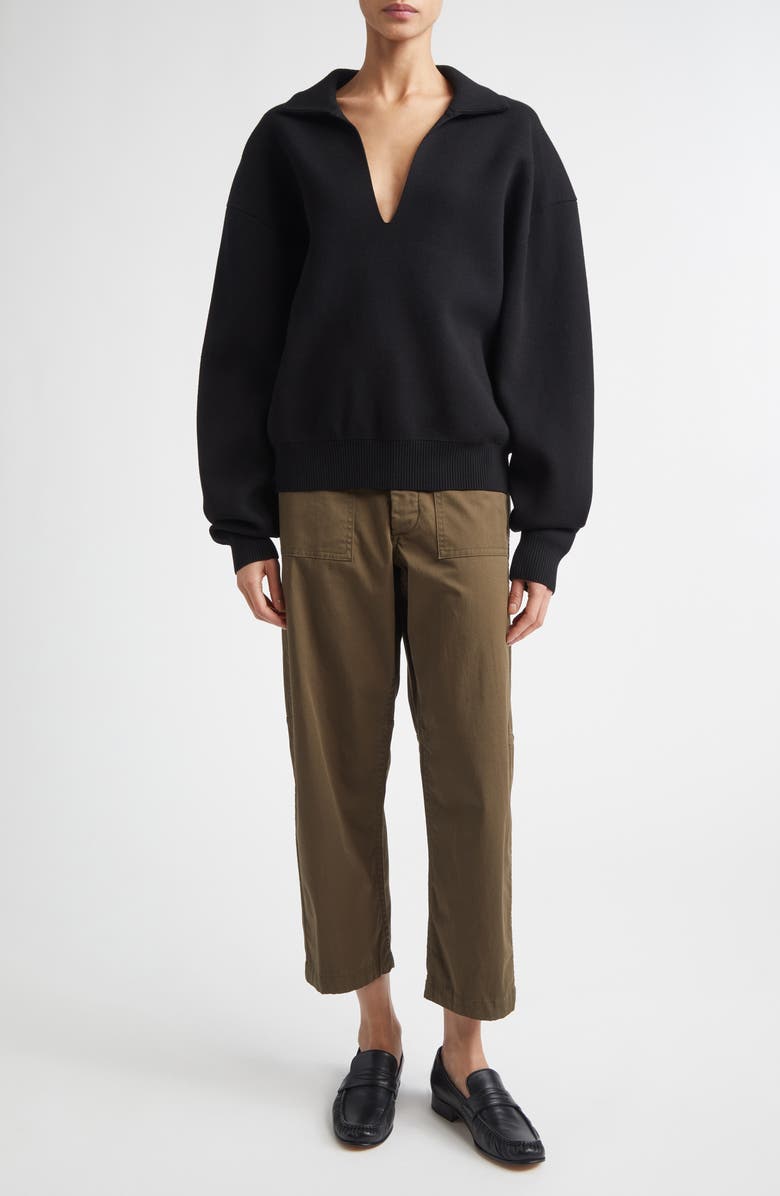 A.L.C. Timmy Johnny Collar Sweater, Alternate, color, Black