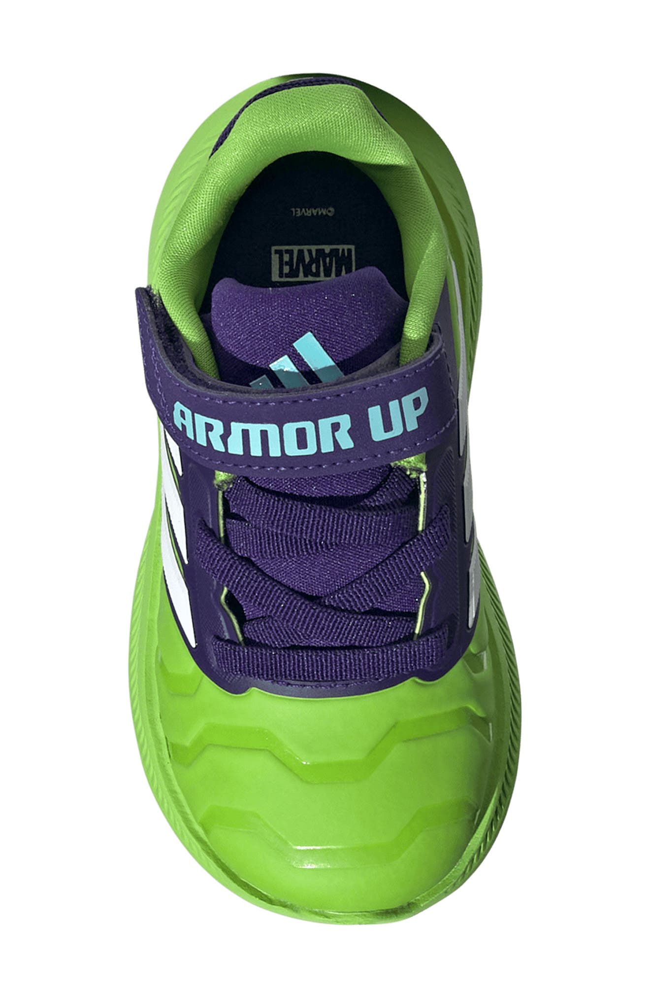 adidas x Marvel<sup>®</sup> Kids' Runfalcon 5 Iron Hulk Sneaker, Alternate, color, 