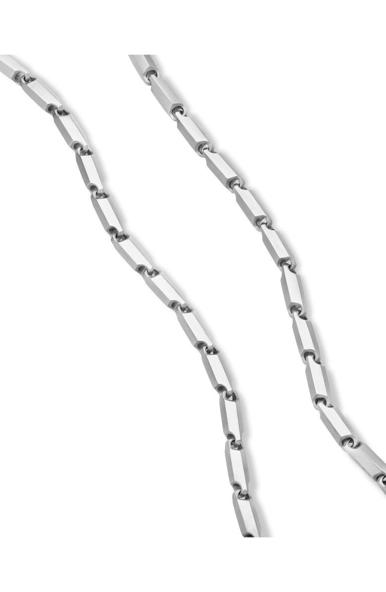 David Yurman Men's Faceted Link Necklace in Sterling Silver, 3mm, Alternate, color, Sterling Silver