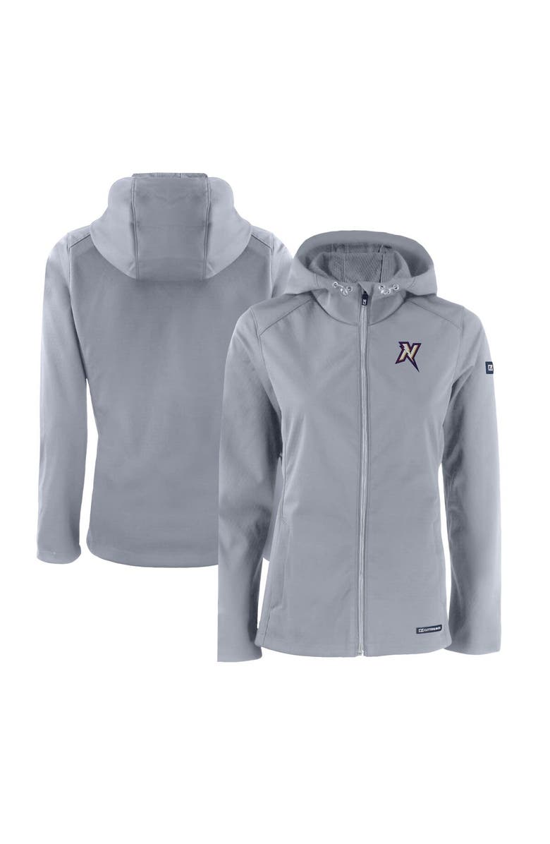 Cutter & Buck Women's Cutter & Buck  Gray Northwest Arkansas Naturals Evoke Eco Softshell Recycled Full-Zip Jacket, Alternate, color, Gray