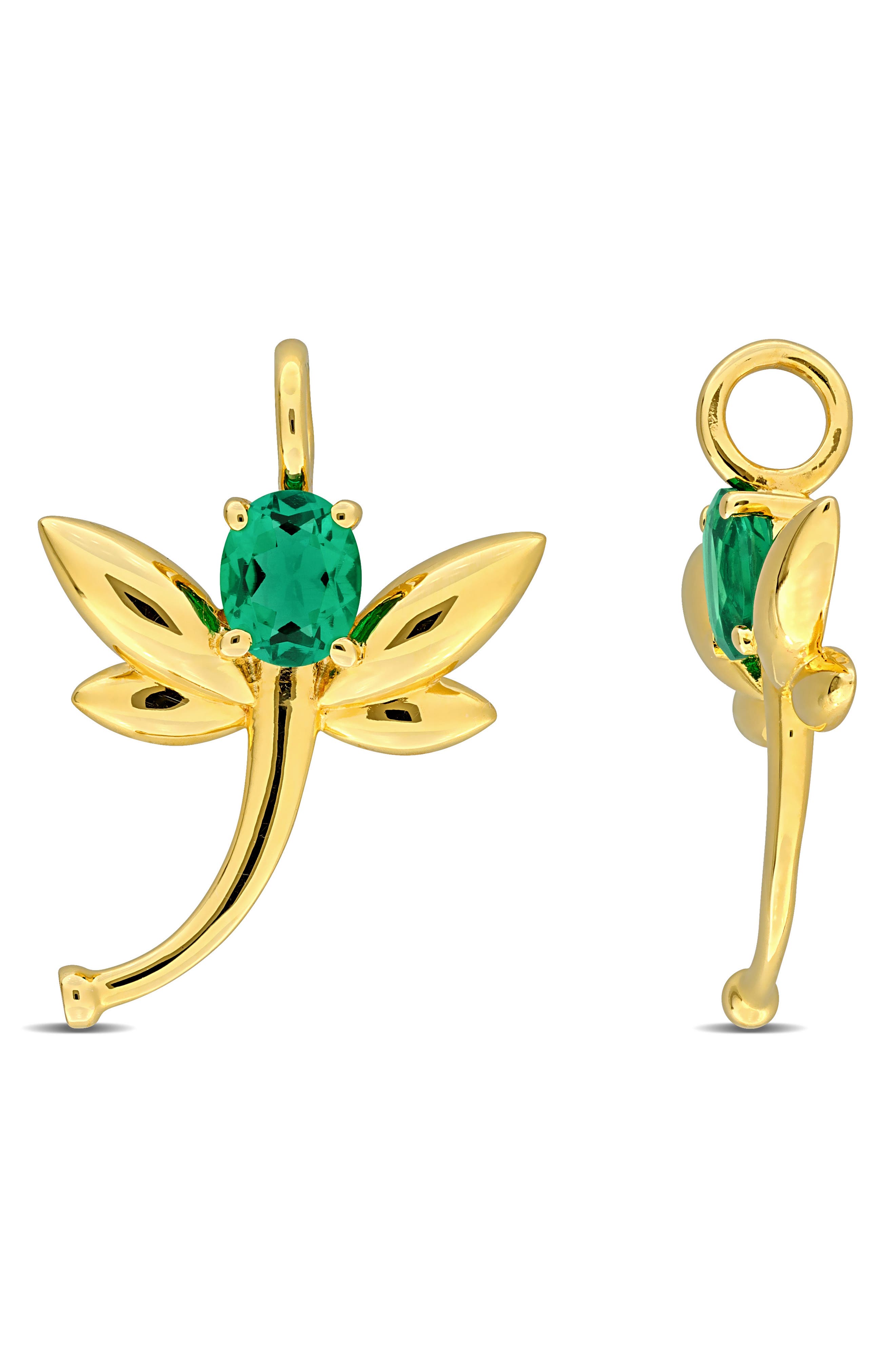 DELMAR Lab-Created Emerald Dragonfly Pendant (Women) | Nordstromrack