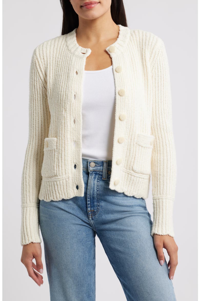 Boxy Cardigan, Alternate, color, IVORY PRISTINE