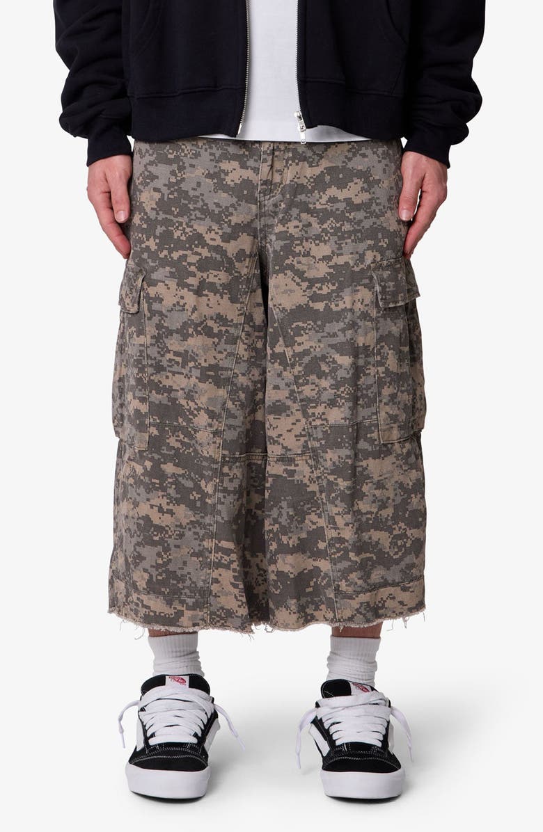 mnml Extra Long Cargo Shorts, Main, color, Digi Camo