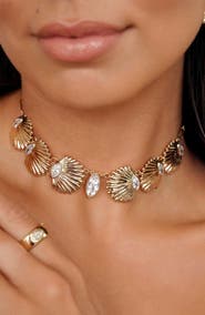 Ettika Santorini Shell Choker Necklace