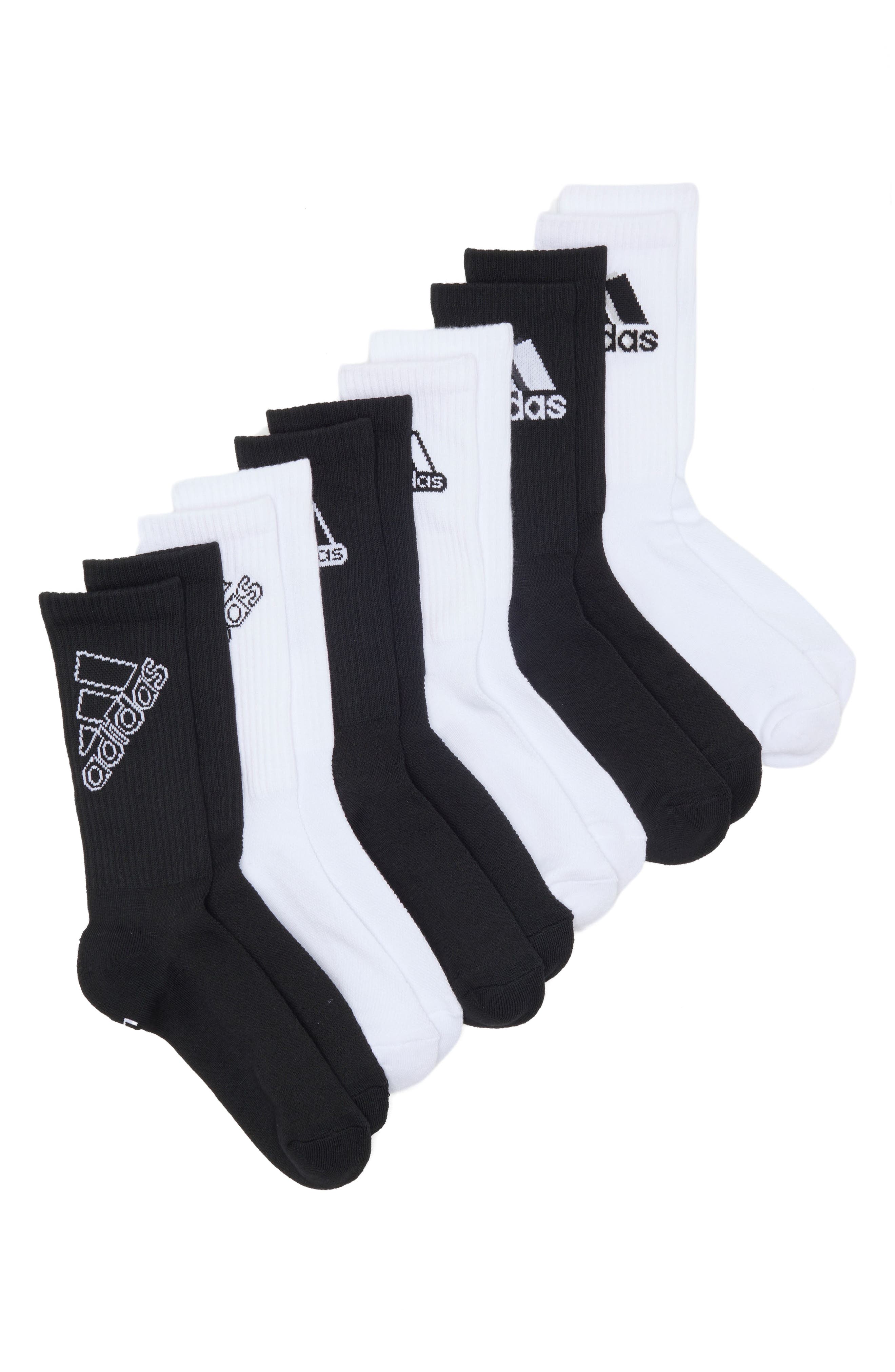 adidas Kids' Cushioned 2.0 6-Pack Crew Socks