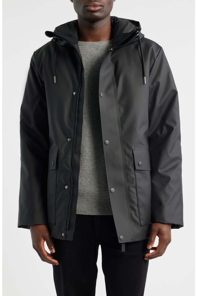 Nome Long Waterproof Parka, Main, color, BLACK