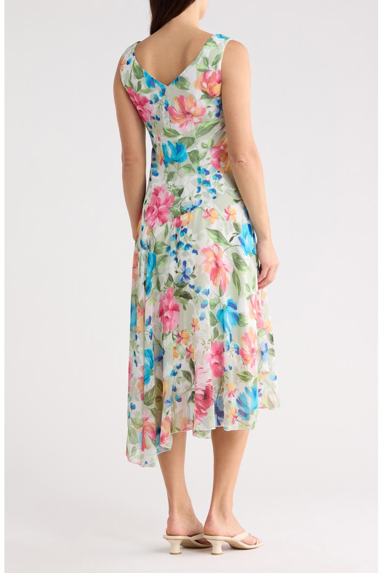 Yoryu Asymmetric Midi Dress, Alternate, color, SAGE