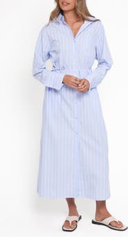 Petal & Pup Harlan Long Sleeve Cotton Shirtdress