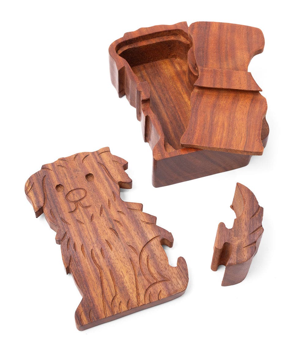 Matr Boomie Dog Puzzle Box Handcrafted Sheesham Wood | Nordstrom