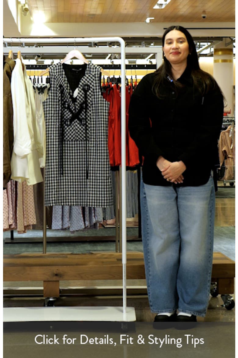 Check Grommet Sleeveless Shift Dress video