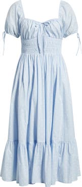 BP. Sweetheart Puff Sleeve Midi Dress