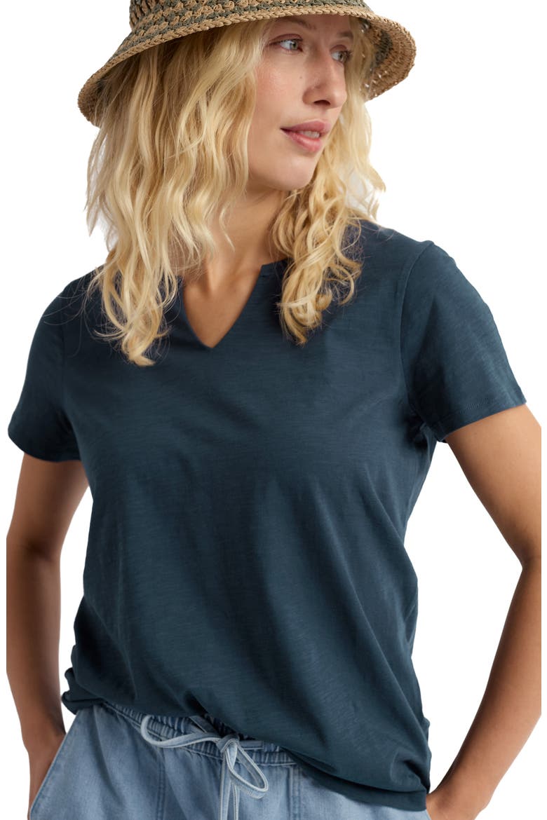 Kellow V-Neck Organic Cotton T-Shirt, Alternate, color, MARITIME