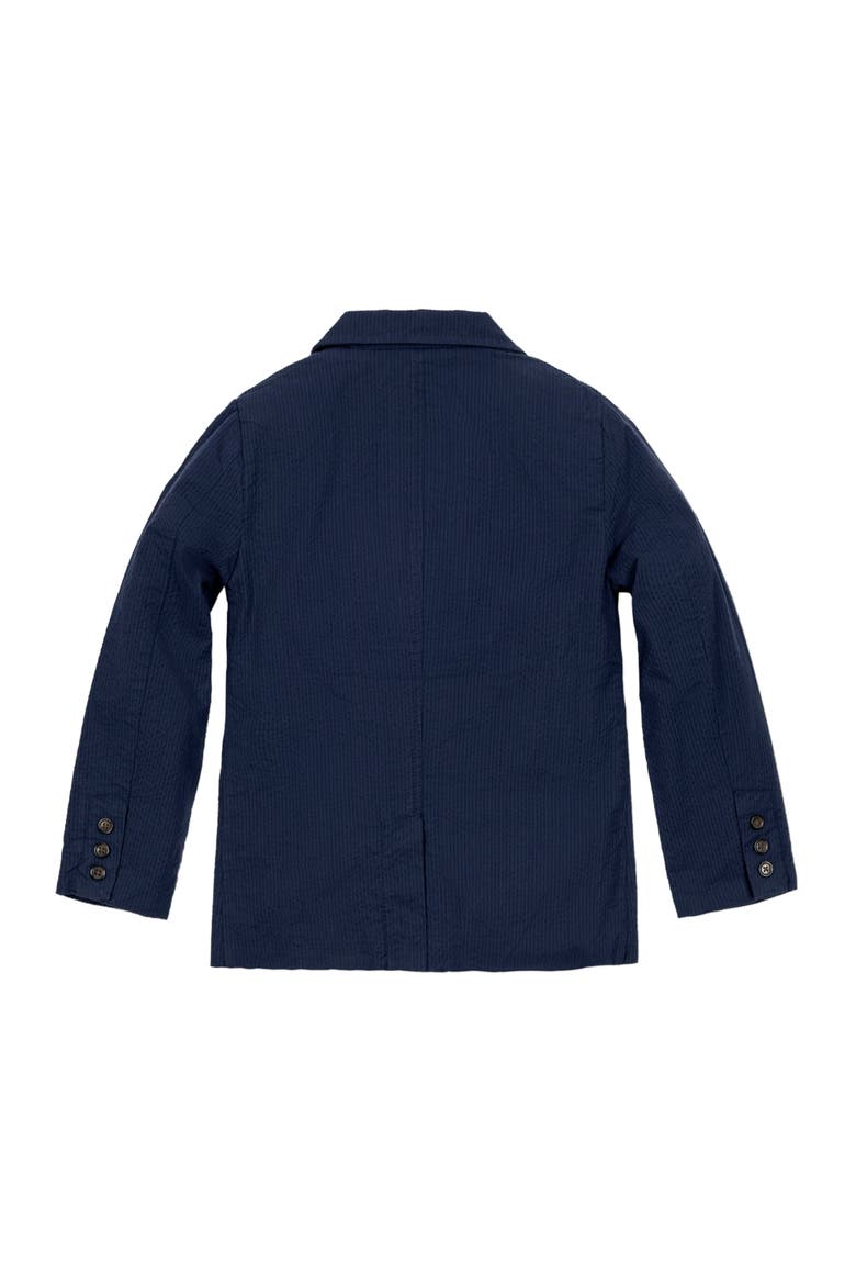Boys' Organic Seersucker Suit Jacket, Toddler, Alternate, color, Navy Seersucker