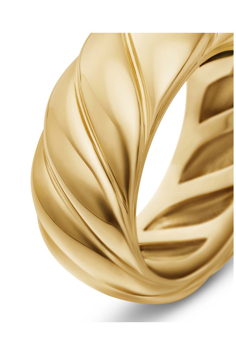 Sculpted Cable Band Ring in 18K Yellow Gold, Alternate, color, 18K YELLOW GOLD