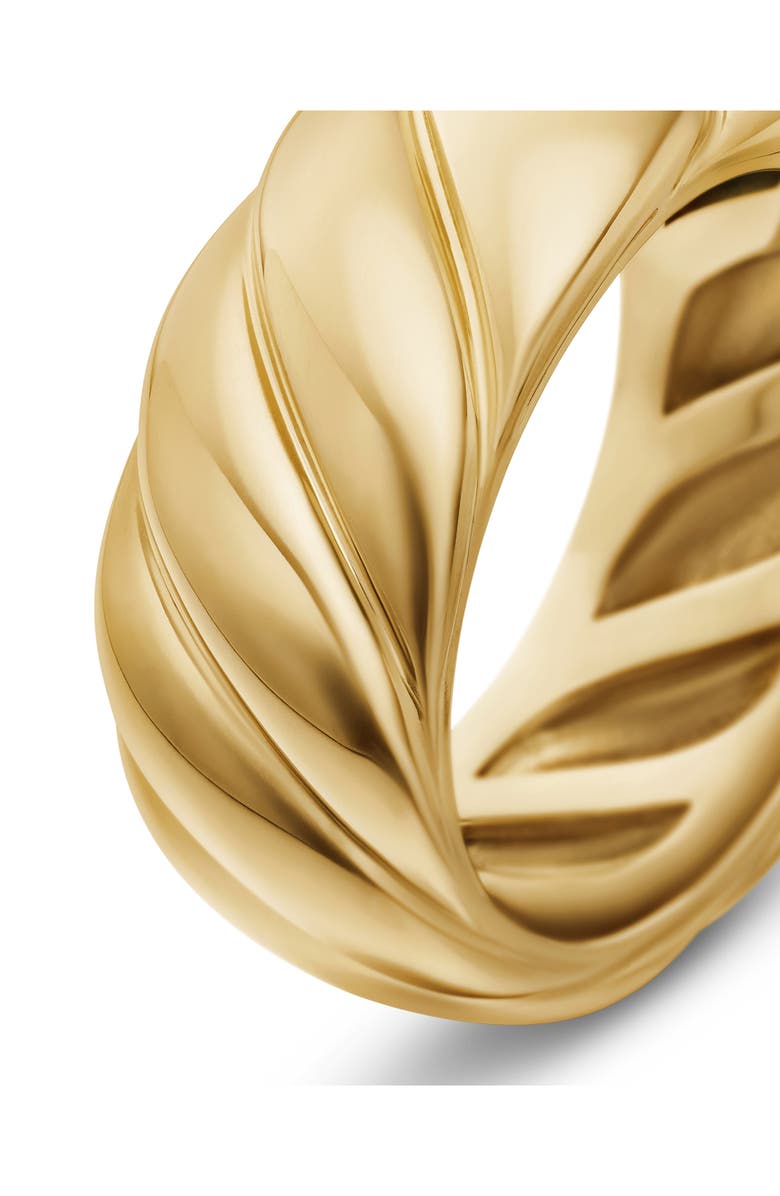 David Yurman Sculpted Cable Band Ring in 18K Yellow Gold, Alternate, color, 18K Yellow Gold