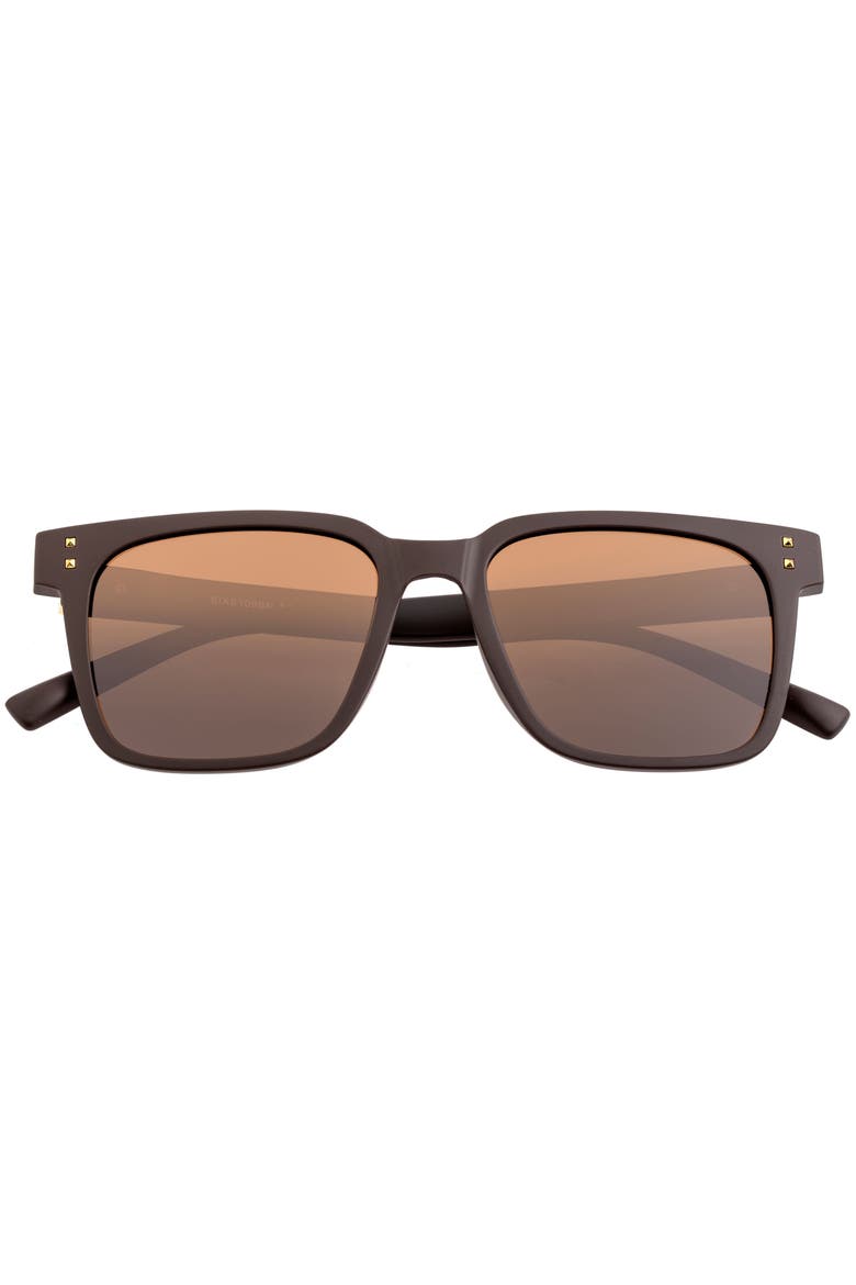 Capri Polarized Sunglasses, Main, color, Brown/Brown