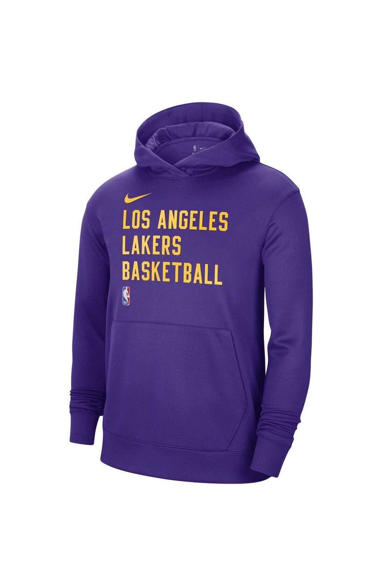 Nike Unisex Nike Purple Los Angeles Lakers 2023/24 Performance Spotlight On-Court Practice Pullover Hoodie, Alternate, color, 